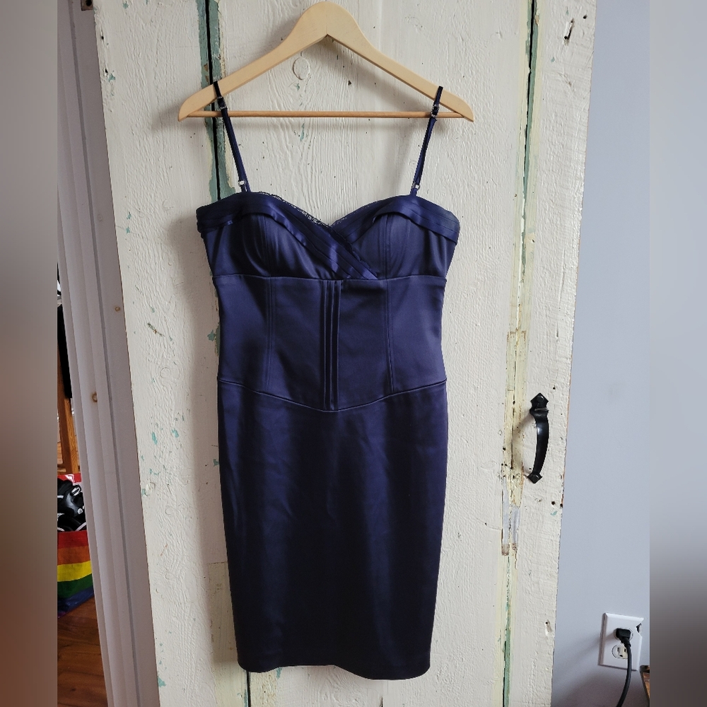 Laundry By Shelli Segal Navy Dress *Needs Dry Clean
